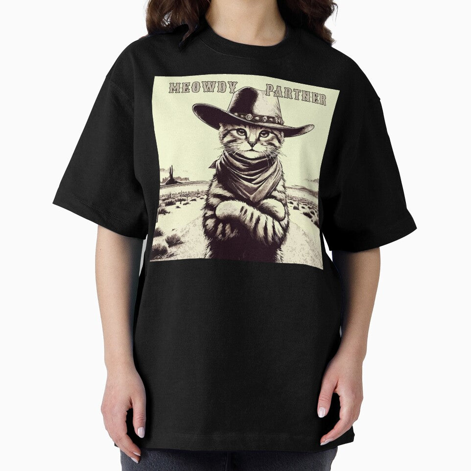 Meowdy Partner Cowboy Cat Vintage by TomFrontierArt T-Shirts, Hoodie, Sweatshirt | BlankRebels.com (Image 2)