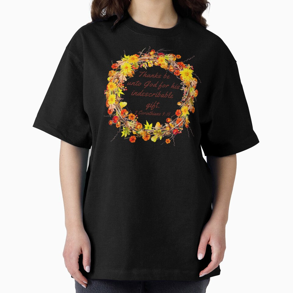 Thanksgiving Wreath - Indescribable Gift by GospelWork T-Shirts, Hoodie, Sweatshirt | BlankRebels.com (Image 2)