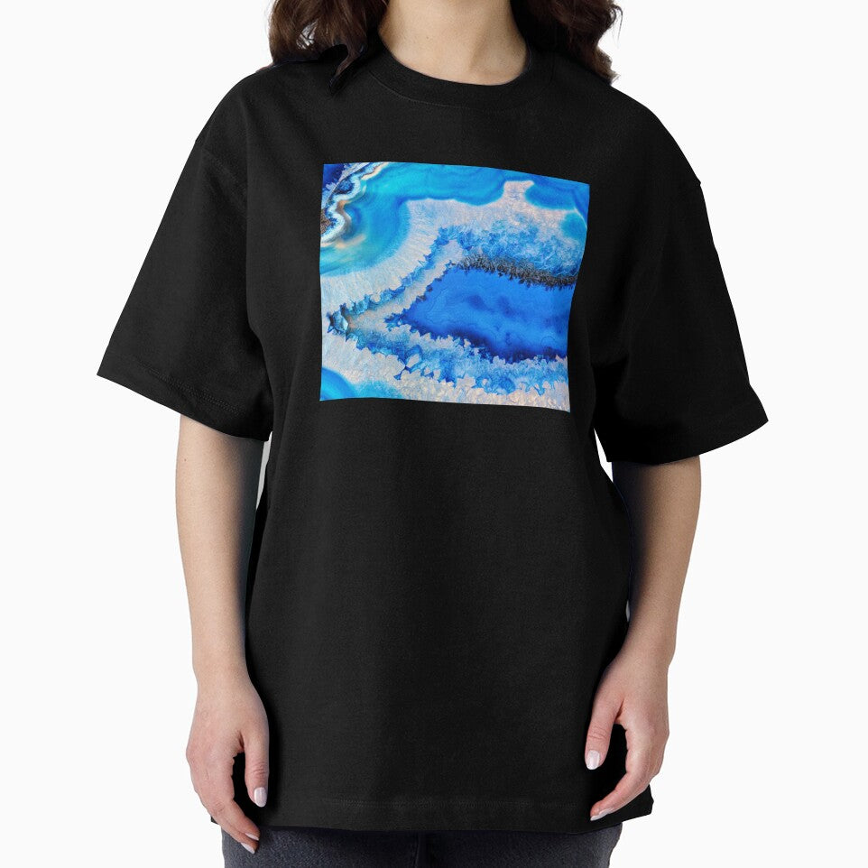 Blue Marble And Crystal Pattern by virillanissa T-Shirts, Hoodie, Sweatshirt | BlankRebels.com (Image 2)
