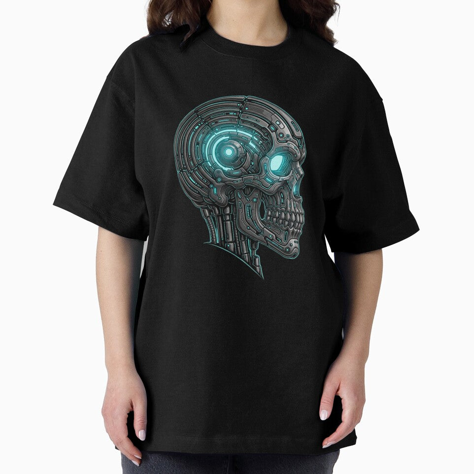 Cyberpunk Human Skull with Luminous Brain by ProjectNoah T-Shirts, Hoodie, Sweatshirt | BlankRebels.com (Image 2)