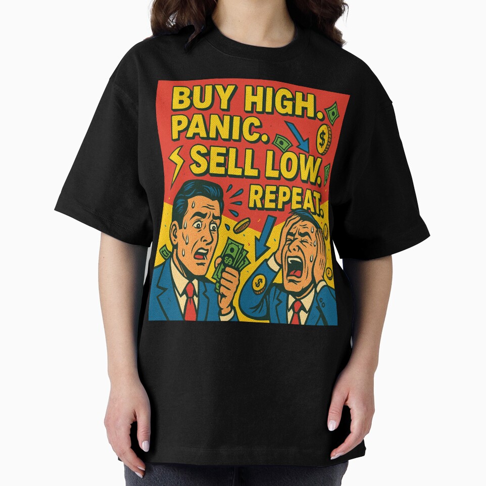 Buy High. Panic. Sell Low. Repeat. – Crypto Meme by Alibiclothing T-Shirts, Hoodie, Sweatshirt | BlankRebels.com (Image 2)