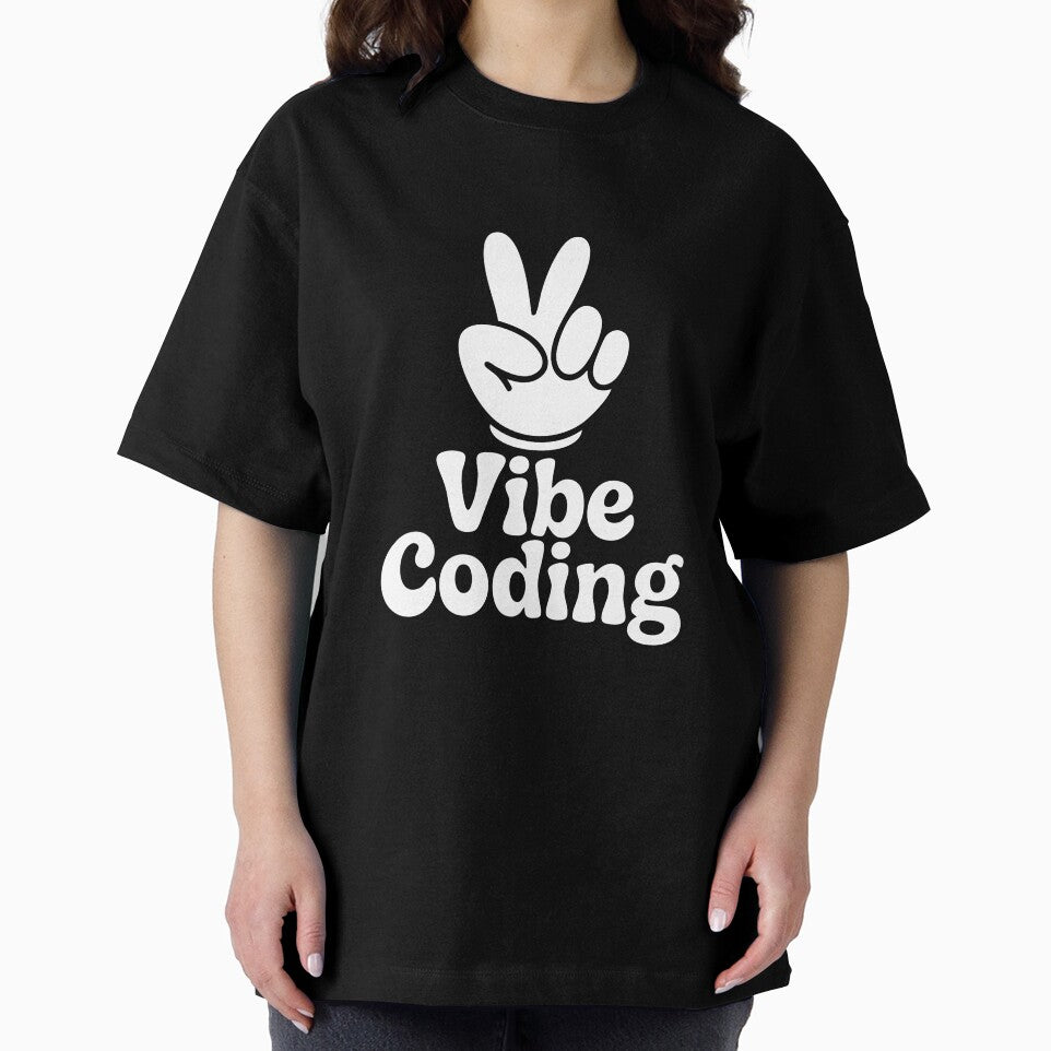 Vibe Coding Coder Peace Sign Funny Programmer AI Developer Gift by w1ckerman T-Shirts, Hoodie, Sweatshirt (Image 2)
