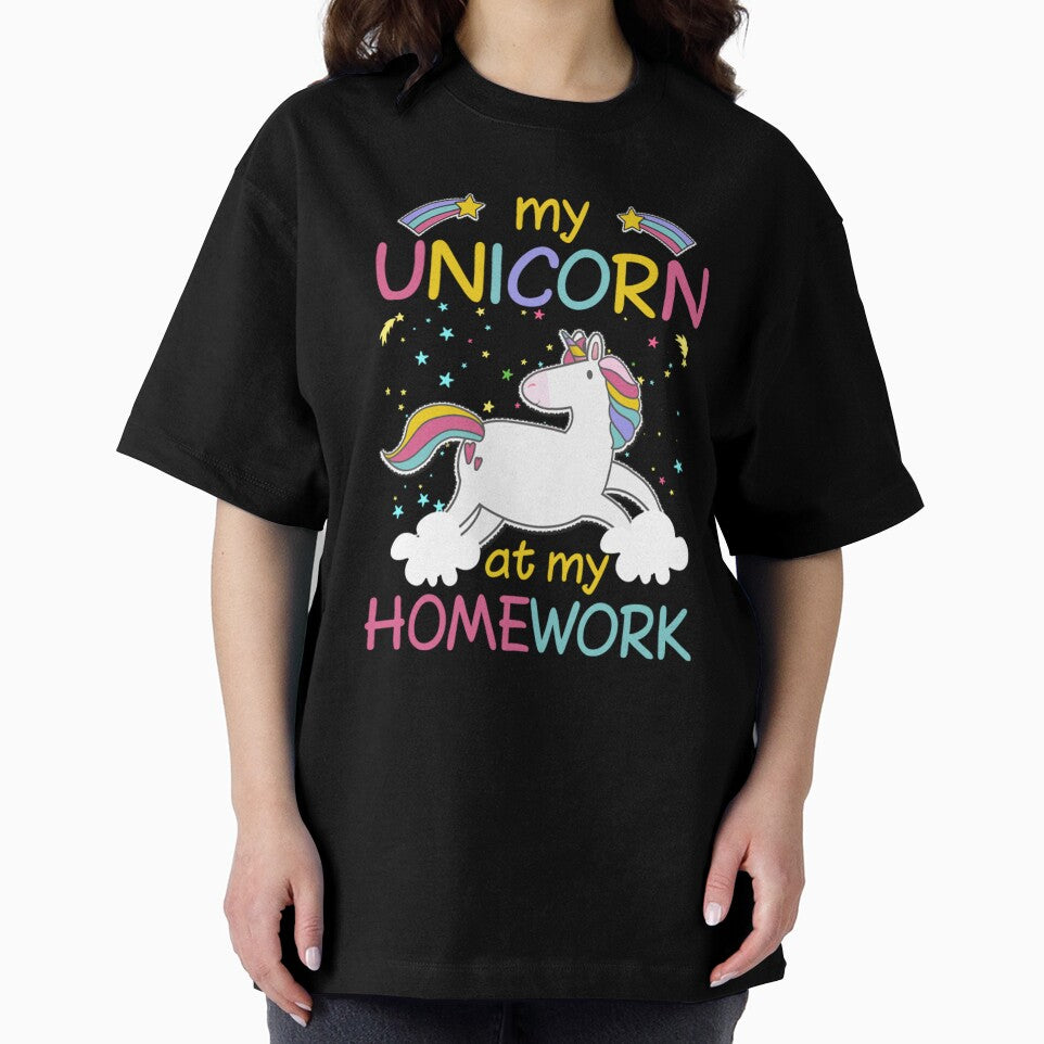 my unicorn ate my homework-funny animals typography by Hartics T-Shirts, Hoodie, Sweatshirt | BlankRebels.com (Image 2)
