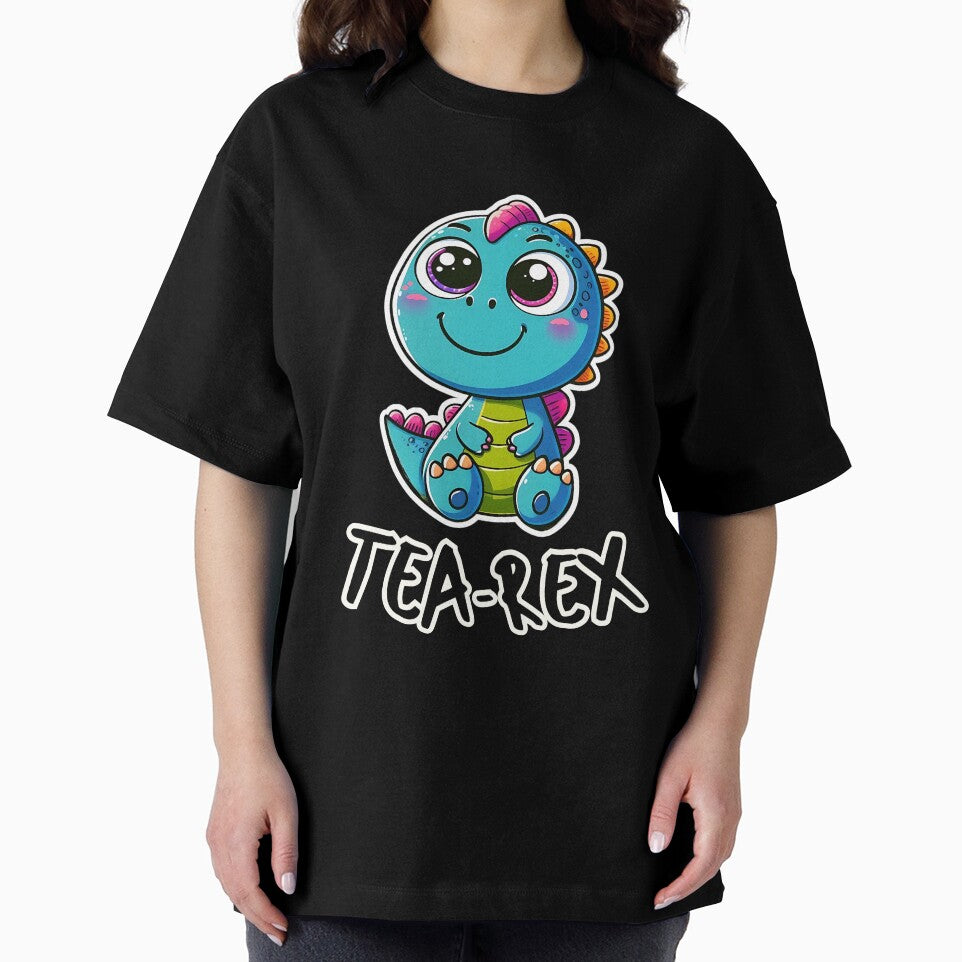 Cute Tea-Rex Cartoon Dinosaur Sticker - Adorable and Funny Dinosaur Art by Psycho-Crazy T-Shirts, Hoodie,... (Image 2)