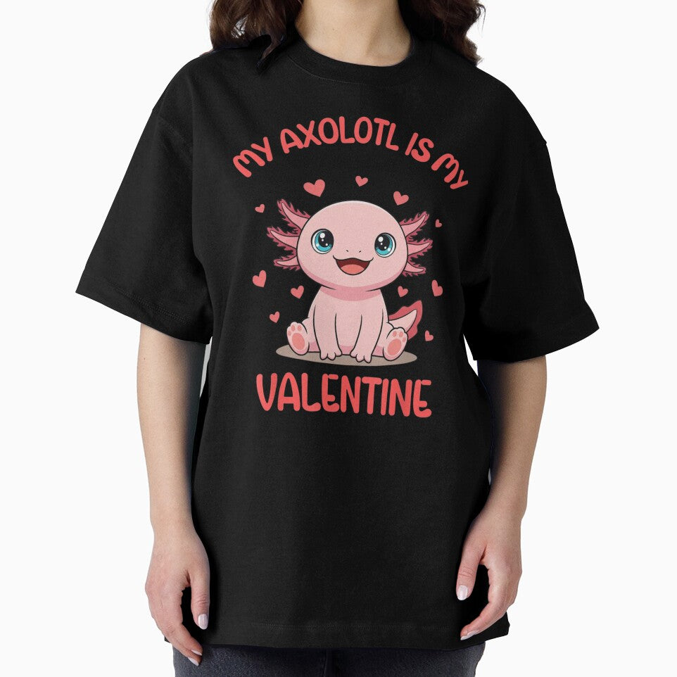 My Axolotl Is My Valentine Cute Axolotl Lover by Gogetgiggles T-Shirts, Hoodie, Sweatshirt | BlankRebels.com (Image 2)
