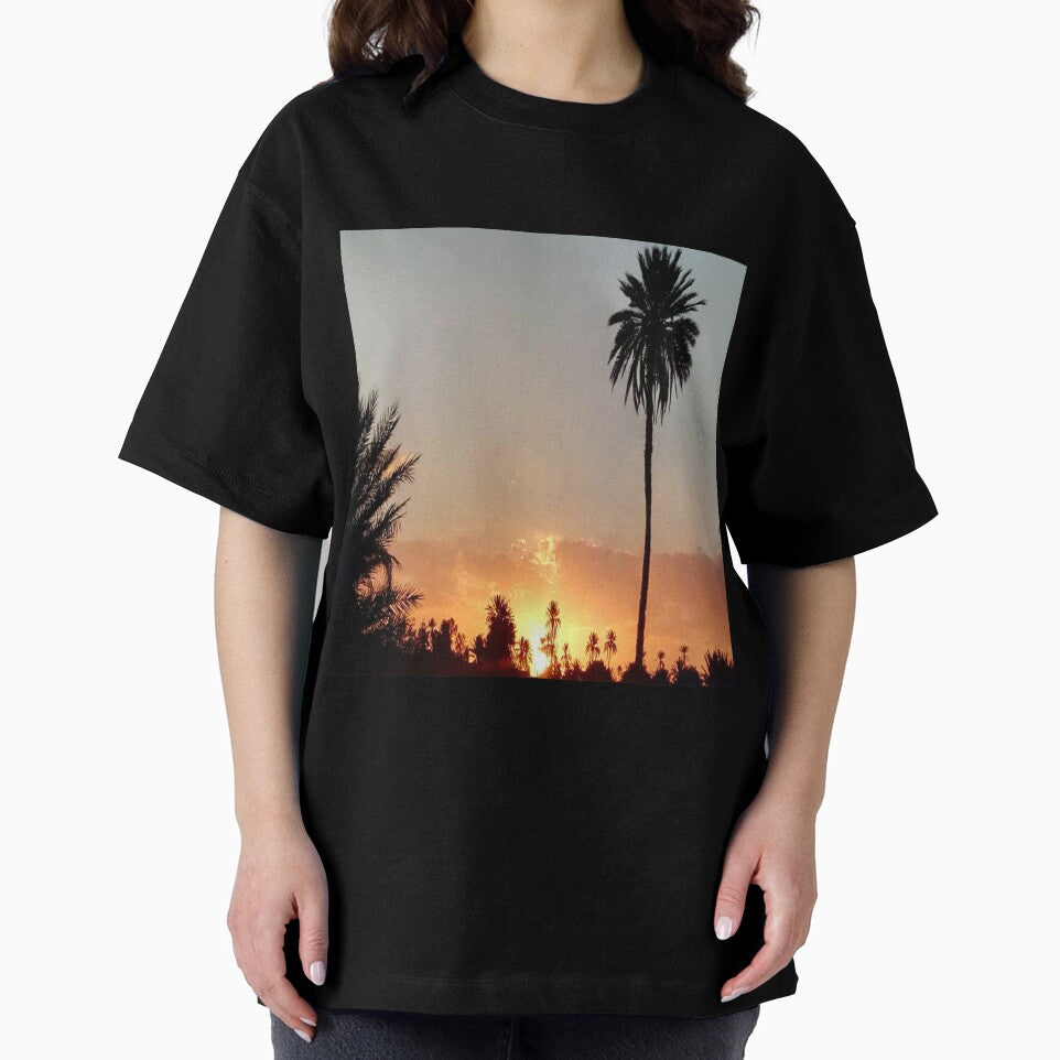 A beautiful red sunset with palm and red sky by faridman T-Shirts, Hoodie, Sweatshirt | BlankRebels.com (Image 2)