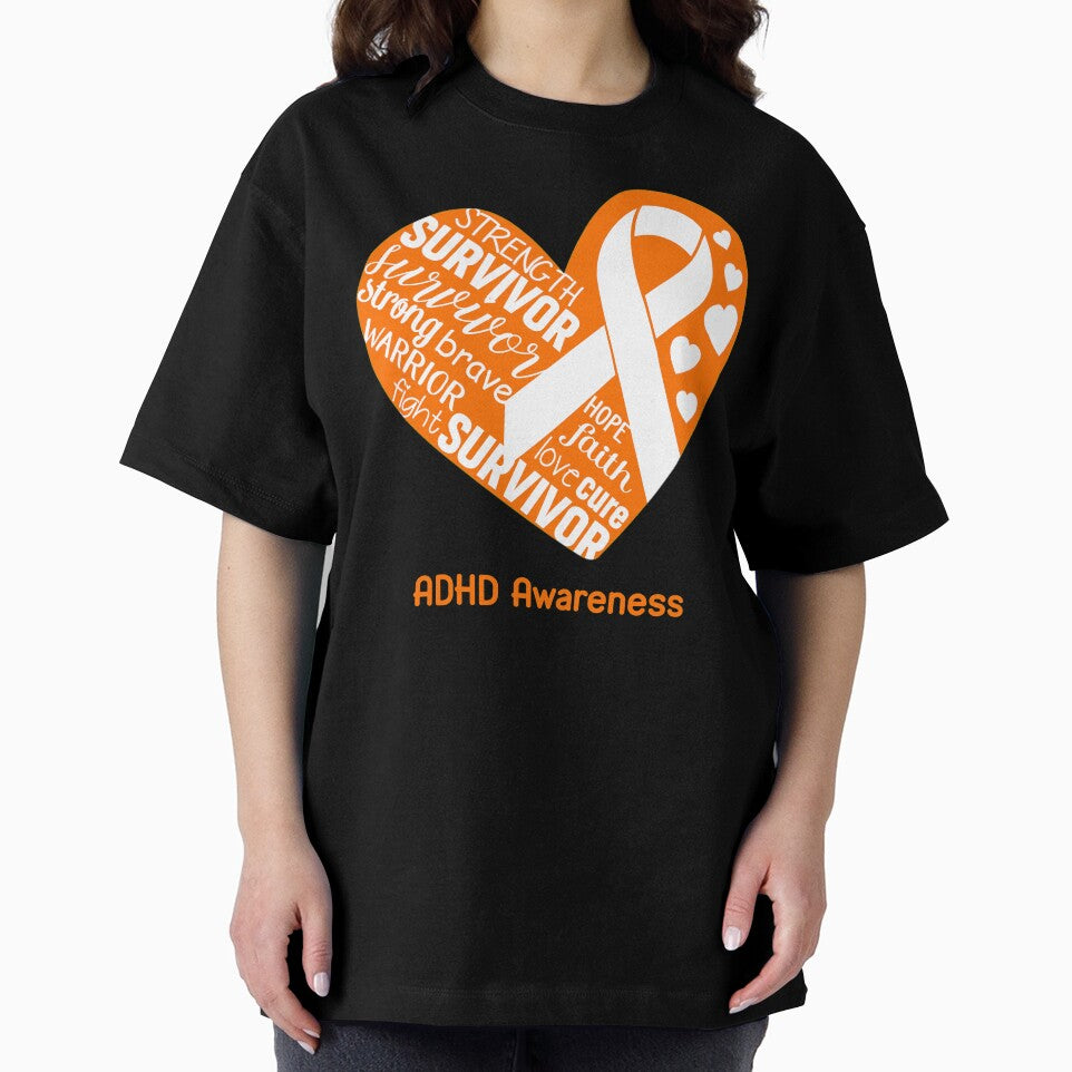 Brave Heart ADHD Awareness by GennieShop T-Shirts, Hoodie, Sweatshirt | BlankRebels.com (Image 2)