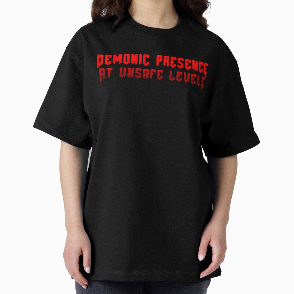 Demonic Presence Unsafe Levels Doom Gaming Video Games T-Shirts, Hoodie, Sweatshirt