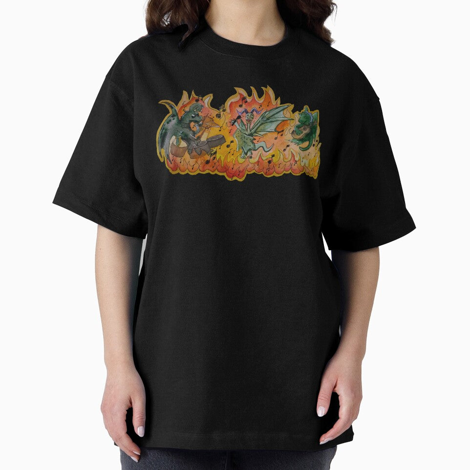Dragon Band Jam Session - Fiery Fantasy Music Dragons by TheArtOfTreble T-Shirts, Hoodie, Sweatshirt (Image 2)