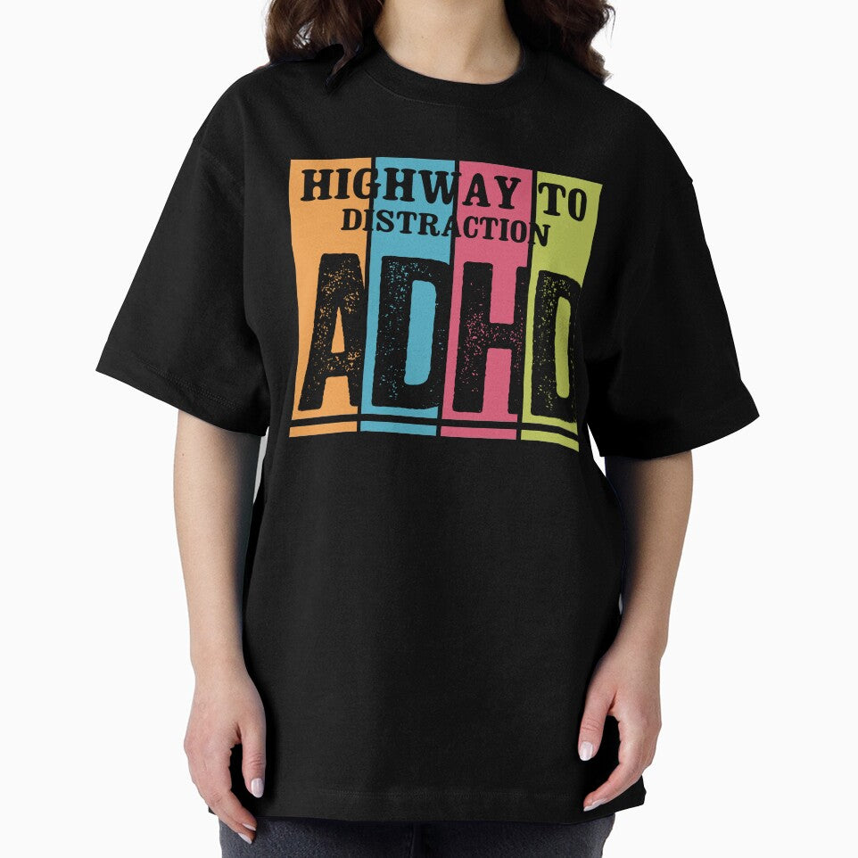 Highway To Distraction ADHD Funny Quote by Color-Sparkle T-Shirts, Hoodie, Sweatshirt | BlankRebels.com (Image 2)