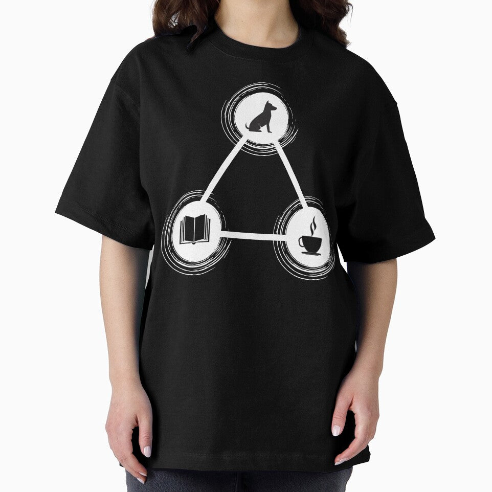 Coffe Dog Book Triangle by CecileMJ T-Shirts, Hoodie, Sweatshirt | BlankRebels.com (Image 2)