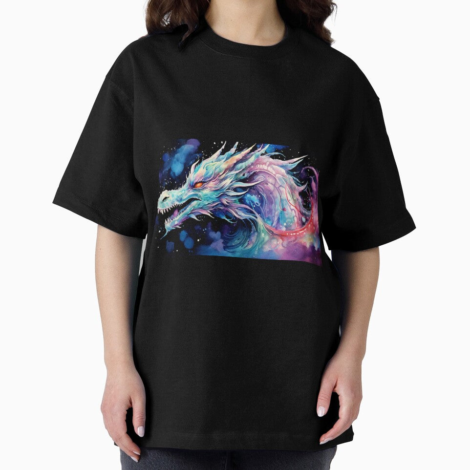 Dark Fantasy Watercolor - Cosmic Dragon by Fantasy Masterpiece T-Shirts, Hoodie, Sweatshirt | BlankRebels.com (Image 2)