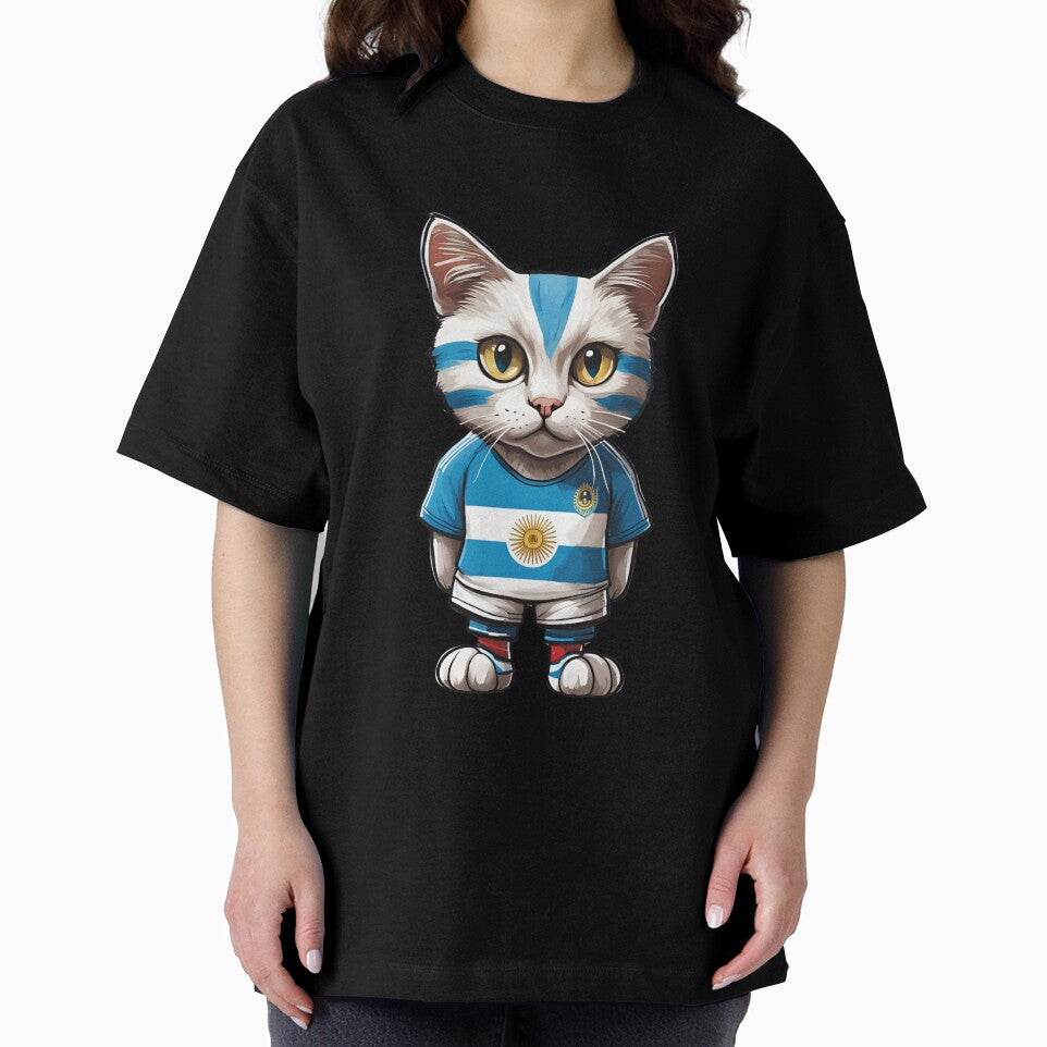 ARGENTINA Sports Team: a Cat wearing colours of Argentinian Flag D07 by PerfectDay2Play