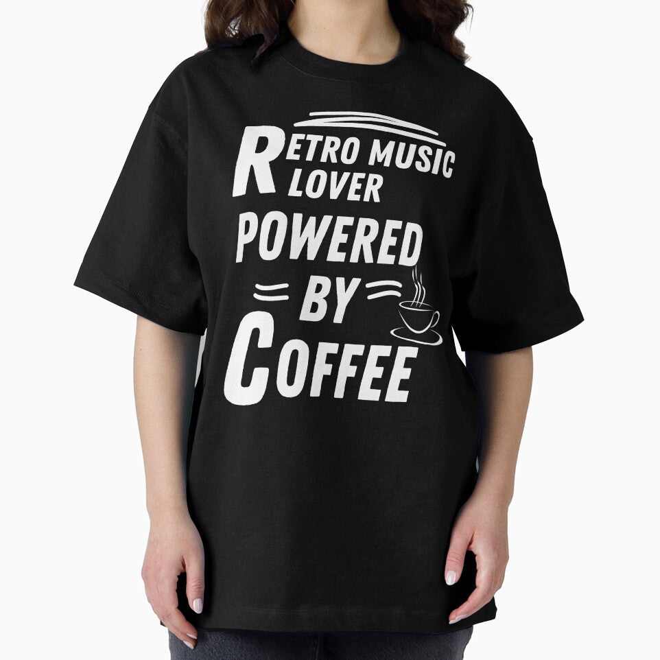 Retro music lover powered by coffee by annoying-shirts Hoodie, Sweatshirt | BlankRebels.com (Image 2)