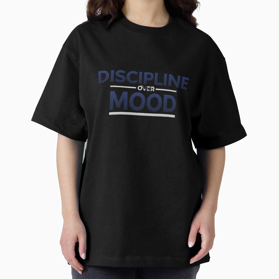 Discipline Over Mood – Elite Mindset, Self-Control & Success Typography by NESTZERO T-Shirts, Hoodie, Sweatshirt (Image 2)