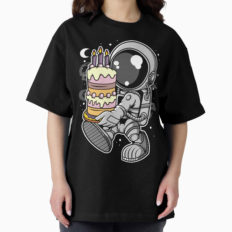 Astronaut Birthday Cake - Funny Outer Space Lovers by Desteroids T-Shirts, Hoodie, Sweatshirt | BlankRebels.com (Image 2)
