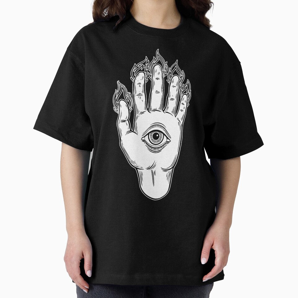 Evil Eye Flaming Hand by FreakamaGeek T-Shirts, Hoodie, Sweatshirt | BlankRebels.com (Image 2)