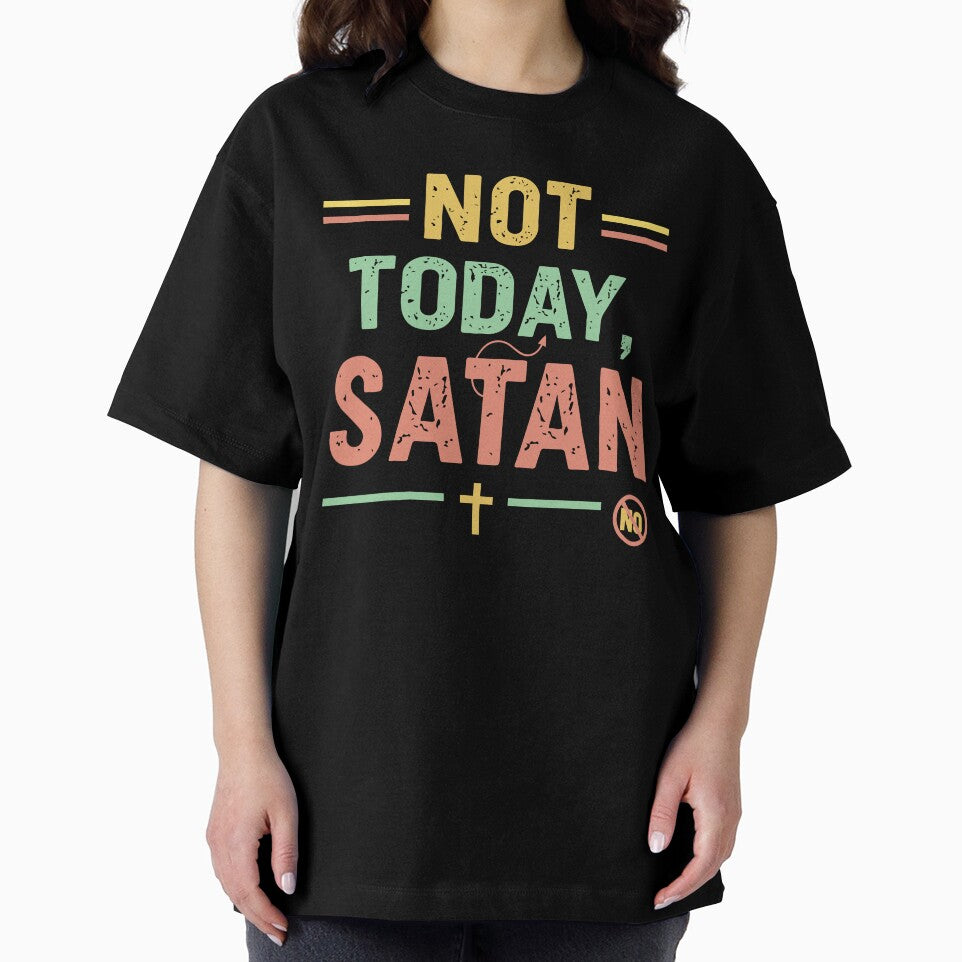 Not today satan - Sarcastic Quote Design by Merrko-Atelier