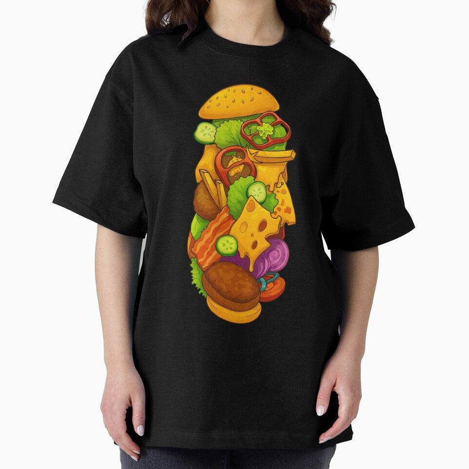 Ultimate Stacked Burger Cartoon Art by AgAndOl T-Shirts, Hoodie, Sweatshirt | BlankRebels.com (Image 2)