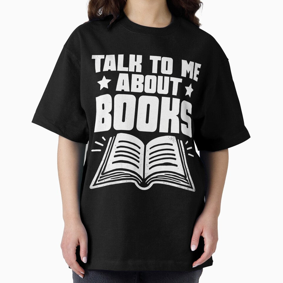 Talk To Me About Books Typography by JeannieDMorris T-Shirts, Hoodie, Sweatshirt | BlankRebels.com (Image 2)