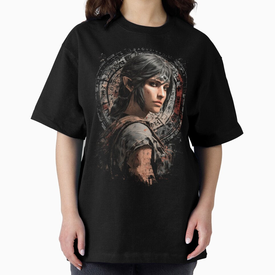 Shadowheart Fanart Shar Cleric Baldurs Gate 3 Dark Elf T-Shirt by HakoCity