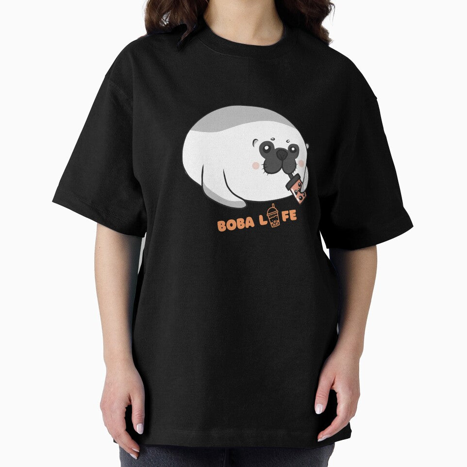 Cute Bubble Tea Lover Seal Boba Life by Artistusha T-Shirts, Hoodie, Sweatshirt | BlankRebels.com (Image 2)