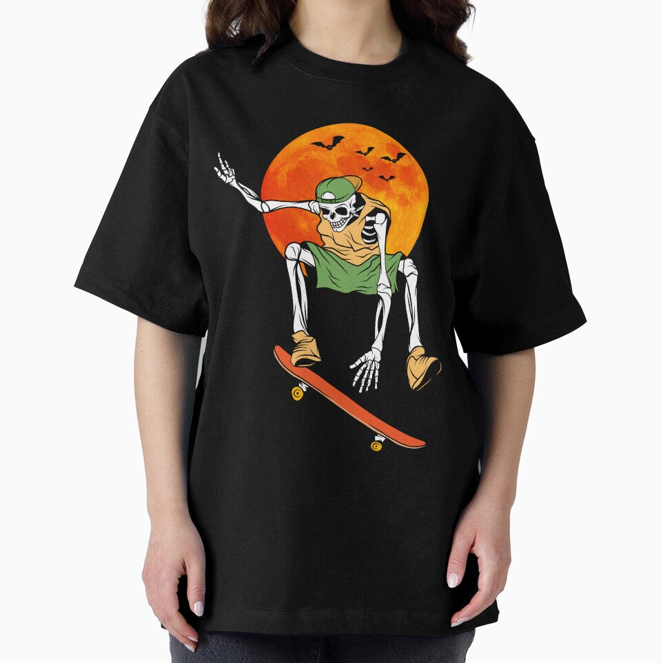 Skeleton Skateboard Full Moon Halloween Costume by TheWildStyle T-Shirts, Hoodie, Sweatshirt | BlankRebels.com (Image 2)