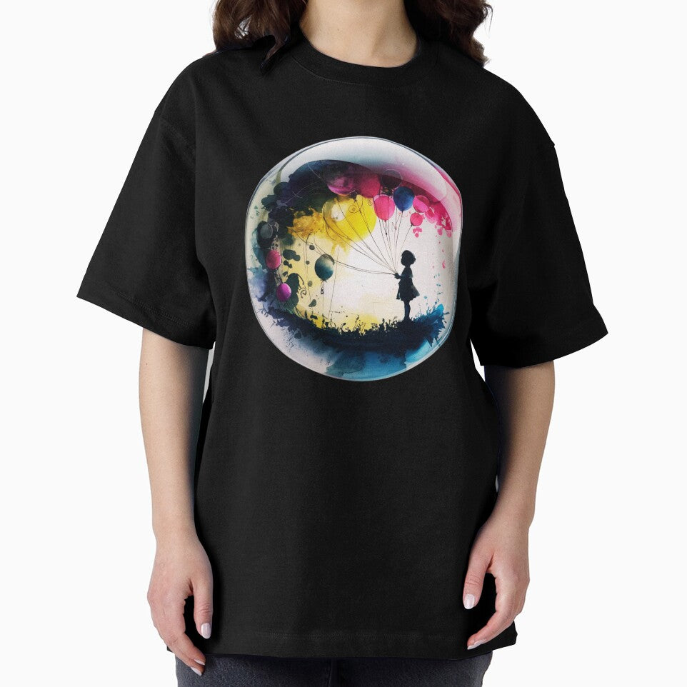 Child Is Silhouetted Against Space Which Is Filled Balloons T-Shirts, Hoodie, Sweatshirt