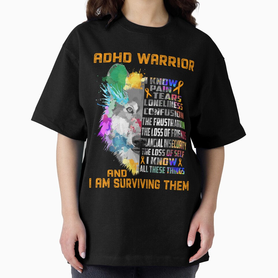 ADHD Warrior - I Know All These Things and I Am Surviving Them by CansellBar T-Shirts, Hoodie, Sweatshirt (Image 2)