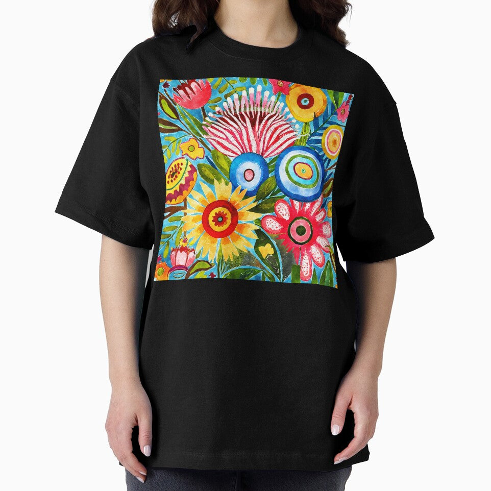 Hippie 1960's Colorful Funky Flowers Abstract Art Designs by DEC02 T-Shirts, Hoodie, Sweatshirt | BlankRebels.com (Image 2)