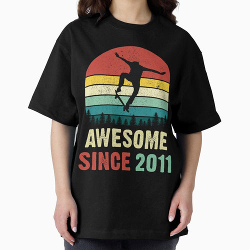 10th Birthday Skateboard Skate Awesome Since 2011 by RetroStyle247 T-Shirts, Hoodie, Sweatshirt | BlankRebels.com (Image 2)
