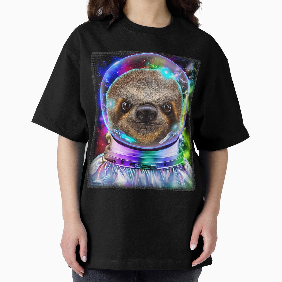 Giant Sloth As Astronaut Exploring Galaxy by aliceshe T-Shirts, Hoodie, Sweatshirt | BlankRebels.com (Image 2)