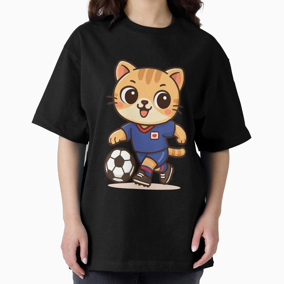 Funny Football Cat Illustration by HoopeStylee