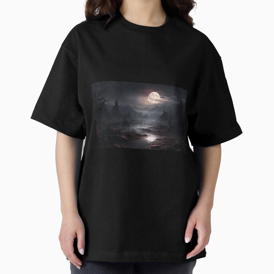 Dark Fantasy Landscape - Eerie Nightscape by Fantasy Masterpiece T-Shirts, Hoodie, Sweatshirt | BlankRebels.com (Image 2)