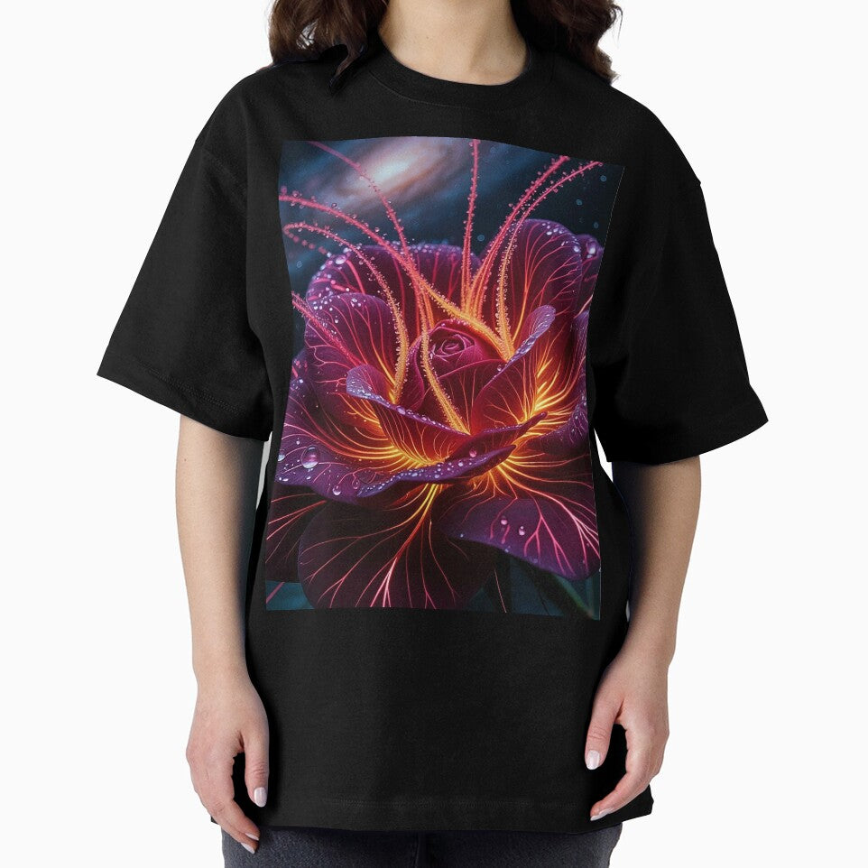 Neon Galaxy Flower – Fantasy Glowing Bloom T-Shirts, Hoodie, Sweatshirt