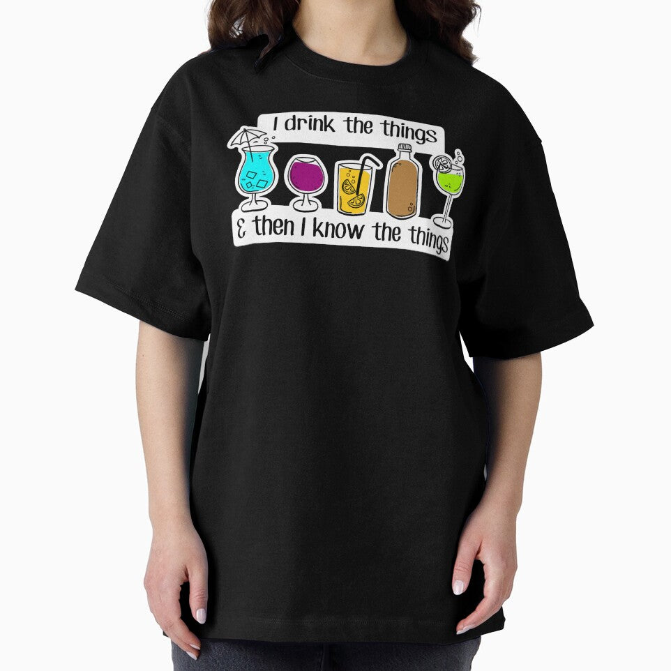FUNNY cocktail lovers - I DRINK and know THINGS - social drinker - introverted extrovert by originalsusie