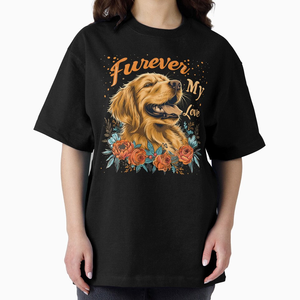 Furever my love, funny golden retriever owner mom or dad parent saying quote by PictureUp T-Shirts, Hoodie,... (Image 2)