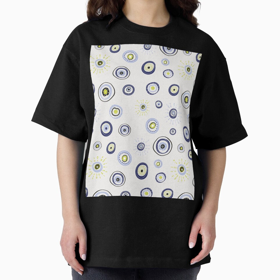 Greek evil eye pattern | Light grey background by Lena Morf T-Shirts, Hoodie, Sweatshirt | BlankRebels.com (Image 2)