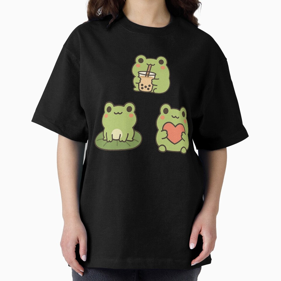 Three frogs, three atmospheres: matcha, love, and tranquility. by Ach&Koor T-Shirts, Hoodie, Sweatshirt (Image 2)