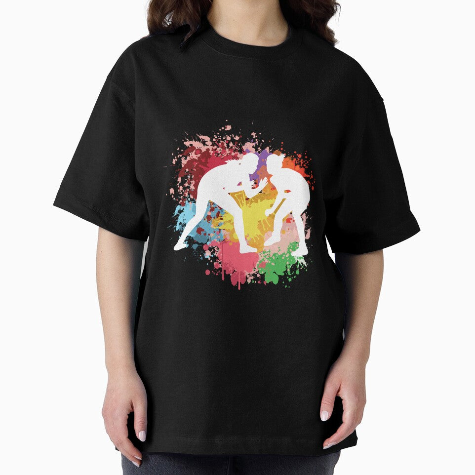 Wrestling Colorful Watercolor Art by LittleShop79 T-Shirts, Hoodie, Sweatshirt | BlankRebels.com (Image 2)