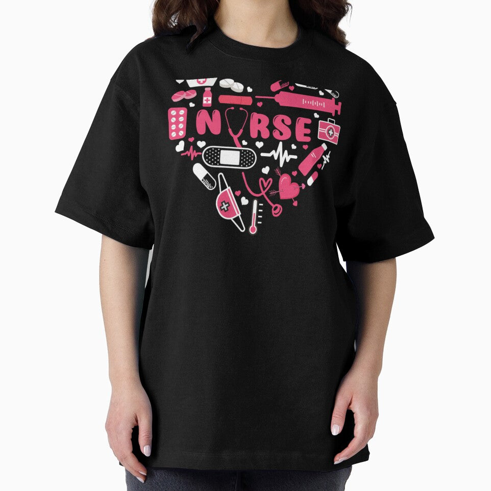 Love Stethoscope Heart Nurse Funny Valentine Day by Namerreh59Art T-Shirts, Hoodie, Sweatshirt | BlankRebels.com (Image 2)