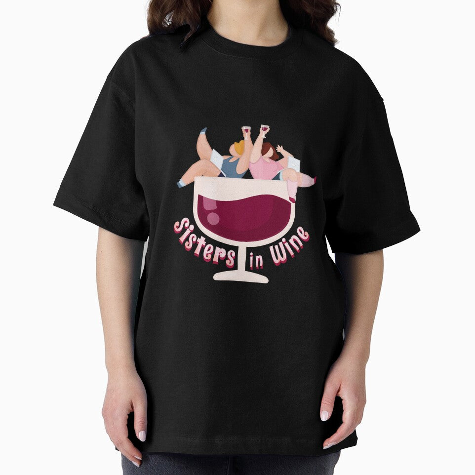 Sisters in Wine - Funny Wine Stickers Kawaii Style by Zuza Makes