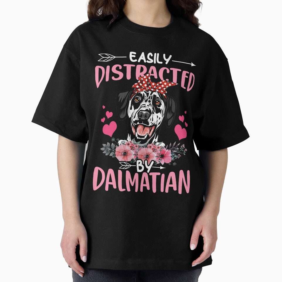 Dog Lovers For Women Easily Distracted By Dalmatian by SeanDoke T-Shirts, Hoodie, Sweatshirt | BlankRebels.com (Image 2)