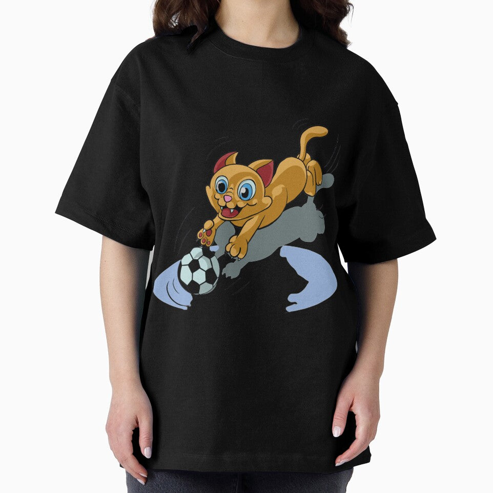 Cute little cat with soccer by EasyStreet Fashion