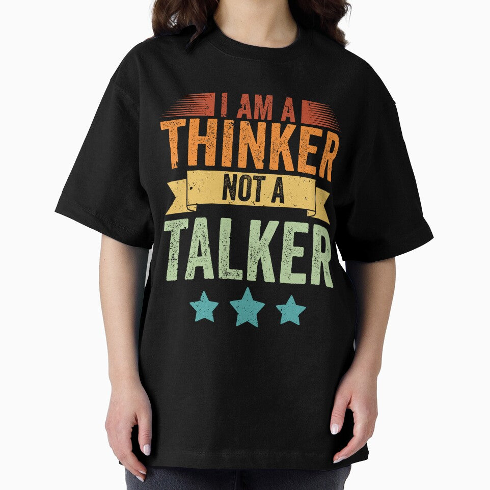 Vintage I Am A Thinker Not A Talker For Introverted Thinkers by Nessshirts T-Shirts, Hoodie, Sweatshirt (Image 2)