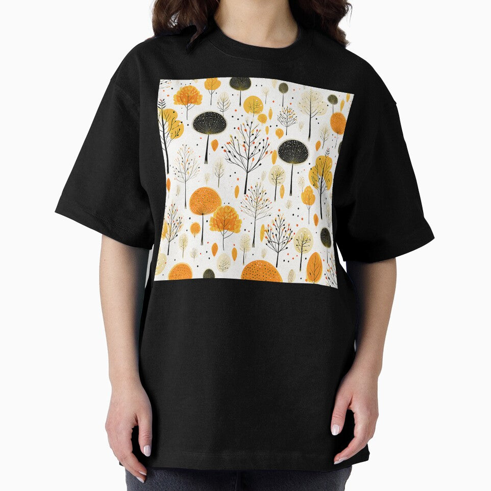Boho-Style Golden-Orange And Mustard Leaves Abstract by DEC02