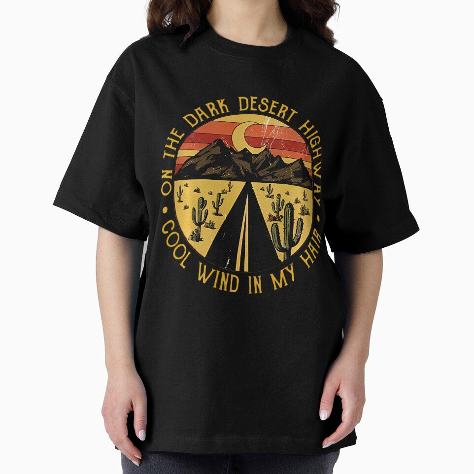 Highway Desert Sunset Wind On My Hair Western Country by rahimiattahiy T-Shirts, Hoodie, Sweatshirt (Image 2)