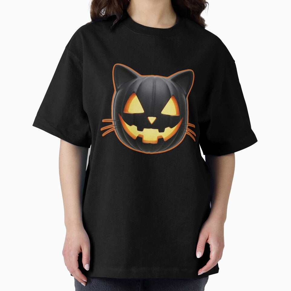 Black Cat Jack o'Lantern Emoji by MannyShop T-Shirts, Hoodie, Sweatshirt | BlankRebels.com (Image 2)