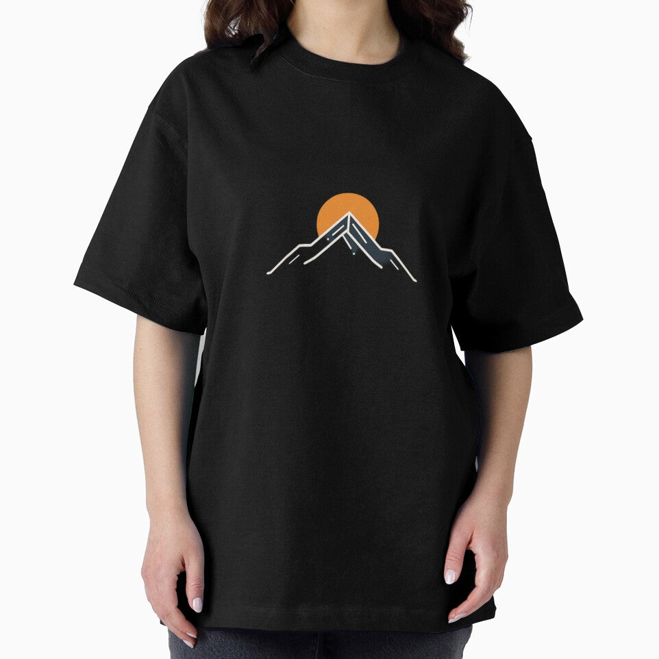 Minimal Mountain Sunrise Line Art Illustration by DigitalStudioZT T-Shirts, Hoodie, Sweatshirt | BlankRebels.com (Image 2)