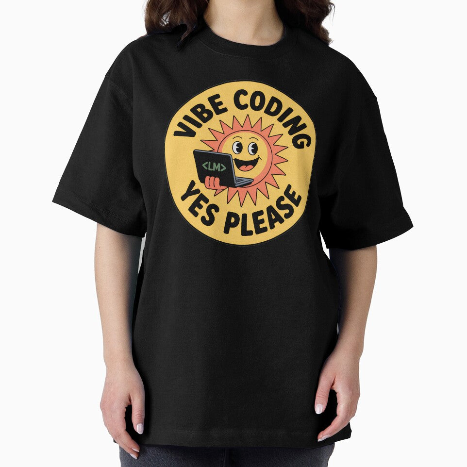 Vibe Coding Yes Please – Happy Sun Programmer  Design by VividOrganica T-Shirts, Hoodie, Sweatshirt (Image 2)